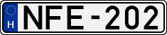 license plates of Hungary, Cars (1990)
