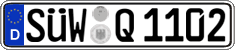 German license plate, Regular plates