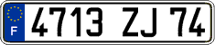 French license plate, FNI