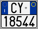 License plate of Italy, Motorcycles (1994 year series)