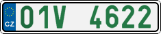 License plate of the Czech Republic, Oldtimers (2001)