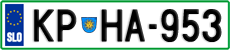 License plate of Slovenia, Cars