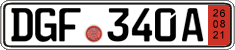 German license plate, Export transit plates