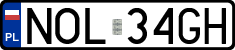 License plates of Poland, Regular car plates