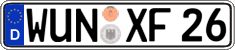 German license plate, Regular plates