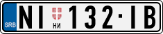 License plate of Serbia, Cars