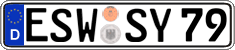German license plate, Regular plates
