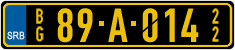 License plate of Serbia, Diplomatic