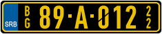License plate of Serbia, Diplomatic