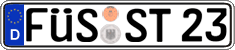 German license plate, Regular plates