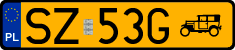 License plates of Poland, Oldtimers