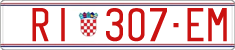 License plate of Croatia, Exceptional vehicles