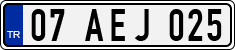 License plate of Turkey, Regular plates