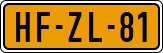 License plate of the Netherlands, Cars
