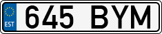 License plate of Estonia, Regular car plates