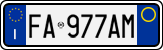 License plate of Italy, Cars (1994 year series)