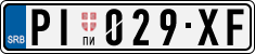 License plate of Serbia, Cars
