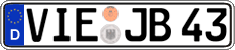 German license plate, Regular plates