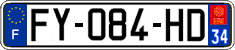 French license plate, SIV (ordinary)