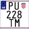 License plate of Croatia, Motorcycles