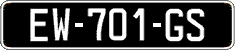 French license plate, SIV (oldtimers)