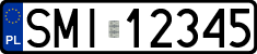 License plates of Poland, Regular car plates