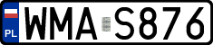 License plates of Poland, Regular car plates