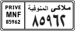 License plate of Egypt, Cars (1999)
