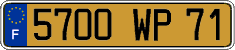 French license plate, FNI