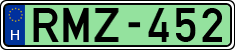 license plates of Hungary, Electric vehicles (1990)