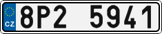 License plate of the Czech Republic, Cars (2001)