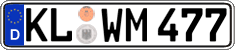 German license plate, Regular plates