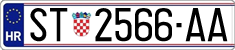License plate of Croatia, Regular plates
