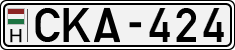 license plates of Hungary, Cars (1990)