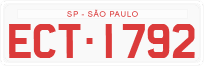 License plate of Brazil, Driving school (1990)
