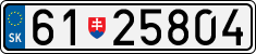 License plate of Slovakia, Military