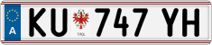 License plate of Austria, Regular plates