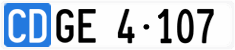 License plate of Switzerland, Diplomatic