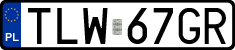 License plates of Poland, Regular car plates