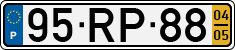 License plate of Portugal, Regular plates
