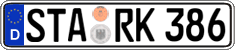 German license plate, Regular plates