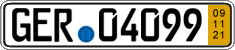 German license plate, Short-term transit plates