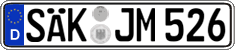 German license plate, Regular plates
