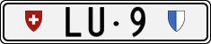 License plate of Switzerland, Cars