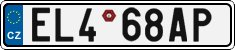 License plate of the Czech Republic, Electric vehicles
