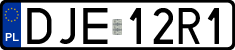License plates of Poland, Regular car plates