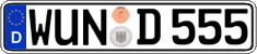 German license plate, Regular plates