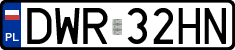 License plates of Poland, Regular car plates