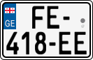 License plate of Georgia, Cars (2014)