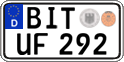 German license plate, Regular plates